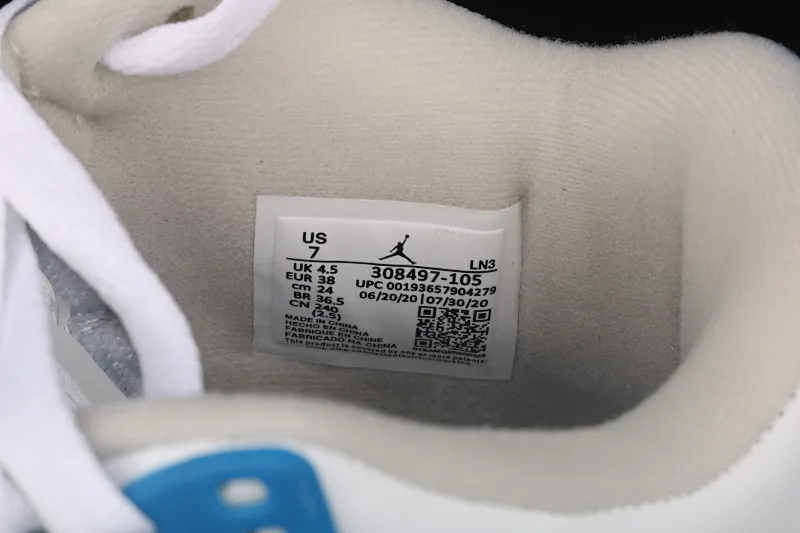 All categories Air Jordan Jordan series basketball shoes Air Jordan 4 G version Air Jordan 4 Retro "Military Blue" AJ4 Joe 4 white blue 308497-105